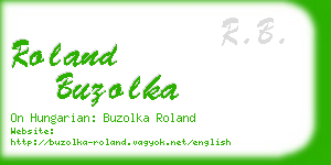 roland buzolka business card